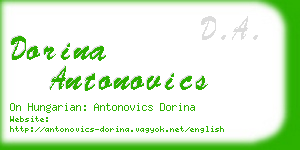 dorina antonovics business card